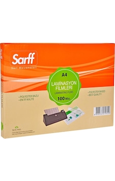 Sarff 100 Mikron Parlak A4 Pvc Laminasyon Filmi 100 Lü Paket Sarff 100 Mikron Parlak A4 Pvc Laminasyon Filmi 100 Lü Paket