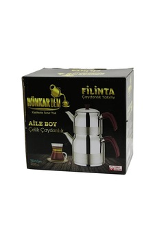Filinta Aile Boy Çelik Çaydanlık Seti Çift Kapaklı Renkli Bakalit Kulp Üst Demlik: 1.5lt - Alt Suluk: 3lt Kendinden Süzgeçli Bx40 Çok Renkli Filinta Aile Boy Çelik Çaydanlık Seti Çift Kapaklı Renkli Bakalit Kulp Üst Demlik: 1.5lt - Alt Suluk: 3lt Kendinden Süzgeçli Bx40 Çok Renkli