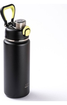 Okadı Çıkarılabilir Pipetli Siyah Paslanmaz Çelik Termos 750ml