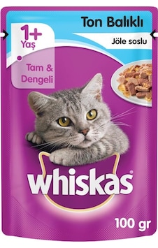Whiskas Ton Balıklı Jöleli Pouch Yetişkin Kedi Yaş Maması 100 G Whiskas Ton Balıklı Jöleli Pouch Yetişkin Kedi Yaş Maması 100 G
