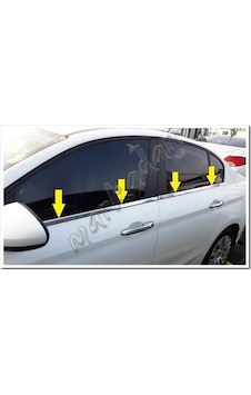 Markadan Fiat Egea Sedan Krom Cam Çıtası 2015 Sonrası 4 Parça Pas Markadan Fiat Egea Sedan Krom Cam Çıtası 2015 Sonrası 4 Parça Pas