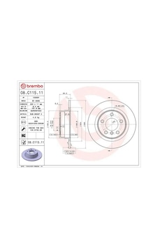 Bmw 116d F20 Arka Fren Diski 2015-2019 Brembo 08c11511 2adettir Bmw 116d F20 Arka Fren Diski 2015-2019 Brembo 08c11511 2adettir