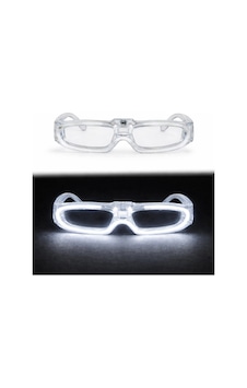 Beyaz Led Işıklı Parti Gözlüğü 3 Modlu Glow & Gece Eğle N712 Beyaz Led Işıklı Parti Gözlüğü 3 Modlu Glow & Gece Eğle N712