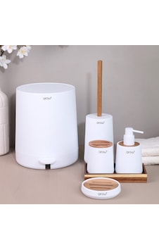Arow Charlotte 6 Parça Banyo Seti Beyaz