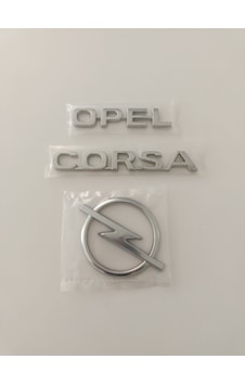 Opel Corsa Bagaj Yazısı Corsa Arka Bagaj Arması 1997-2000 Opel Corsa B Yazı Corsa Arma 3lü Set Opel Corsa Bagaj Yazısı Corsa Arka Bagaj Arması 1997-2000 Opel Corsa B Yazı Corsa Arma 3lü Set