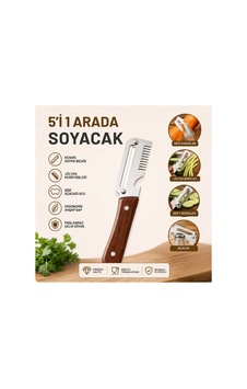 5& 39 İ 1 Arada Çok Fonksiyonlu Sebze Ve Patates Soyucu, Paslanmaz Çelik Bıçaklı, Ahşap Saplı Mu Çok Renkli Çok Renkli 5& 39 İ 1 Arada Çok Fonksiyonlu Sebze Ve Patates Soyucu, Paslanmaz Çelik Bıçaklı, Ahşap Saplı Mu Çok Renkli Çok Renkli