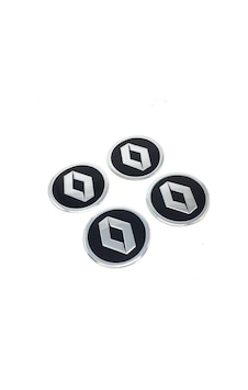 Renault Jant Göbeği Alüminyum Sticker Yapıştırma 60Mm 4'Lü Set