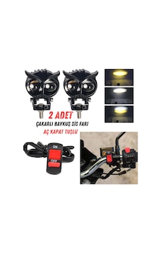 2 Adet Baykuş Sis Farı Sarı-beyaz Motosiklet Sis Farı Otomobil Atv Utv Off Road Aç Kapat Tuşlu 2 Adet Baykuş Sis Farı Sarı-beyaz Motosiklet Sis Farı Otomobil Atv Utv Off Road Aç Kapat Tuşlu