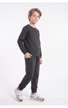 Fyk Kids Erkek Çocuk Düz Bisiklet Yaka Çift Cepli Eşofman Takımı Füme Fyk Kids Erkek Çocuk Düz Bisiklet Yaka Çift Cepli Eşofman Takımı Füme