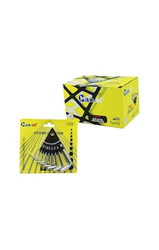 Gold Alyan Anahtar Seti Takım 9 Adet Mini Kısa Üçgen Stand Askılık - 24'li Paket
