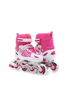 AYARLANABİLİR SİLİKON TEKERLİ PATEN - PEMBE Beyaz - Pembe AYARLANABİLİR SİLİKON TEKERLİ PATEN - PEMBE Beyaz - Pembe