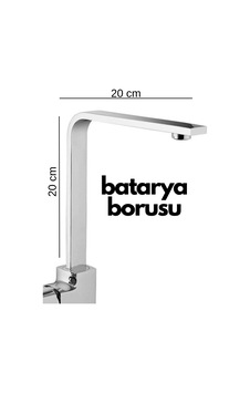 Buğz Krom Mutfak Evye Batarya İçin Köşeli Su Borusu Paslanmaz Ve Eca Uyumlu 20x20