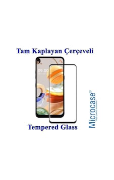 LG Uyumlu K61 Tam Kaplayan Çerçeveli Tempered Cam Siyah LG Uyumlu K61 Tam Kaplayan Çerçeveli Tempered Cam Siyah
