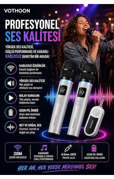 Zenvia Kablosuz Karaoke Çift Mikrofon 6.5 Mm Sahne Parti Düğün Aktivite Amfi Hoparlör Znv2026 Zenvia Kablosuz Karaoke Çift Mikrofon 6.5 Mm Sahne Parti Düğün Aktivite Amfi Hoparlör Znv2026