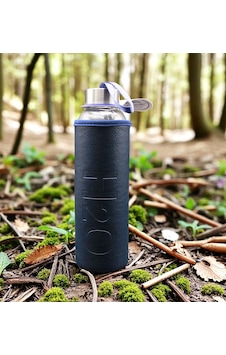 H2o Cam Su Matarası Deri Kılıflı 500 Ml - Lacivert H2o Cam Su Matarası Deri Kılıflı 500 Ml - Lacivert