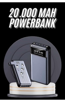 Hızlı - 47 - Şarj Özellikli 20.000 Mah Dijital Göstergeli Usb Girişli Android Ve İos - Csmo-tex - Uyumlu Powerbank Hızlı - 47 - Şarj Özellikli 20.000 Mah Dijital Göstergeli Usb Girişli Android Ve İos - Csmo-tex - Uyumlu Powerbank