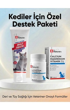 Kedi Malt Macunu + Kalsiyum Magnesium D3 Tablet Seti Tüy Yumağı, Kemik Ve Diş Sağlığı Destek Paketi Kedi Malt Macunu + Kalsiyum Magnesium D3 Tablet Seti Tüy Yumağı, Kemik Ve Diş Sağlığı Destek Paketi