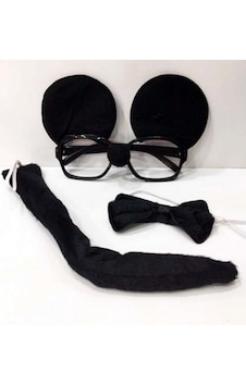 Mickey Mouse Gözlüğü Papyonu Kuyruğu Seti N712 Mickey Mouse Gözlüğü Papyonu Kuyruğu Seti N712