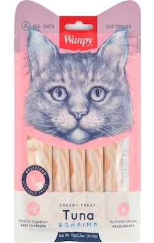 Wanpy Ton Balığı & Karides Sıvı Kedi Ödülü 5 x 14 G Wanpy Ton Balığı & Karides Sıvı Kedi Ödülü 5 x 14 G