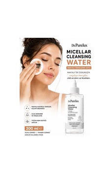 Anti Aging Micellar Cleansing Water 200 Ml Niasinamid, Hyaluronik Asit Ve Peptit İçeren Makyaj Tem Anti Aging Micellar Cleansing Water 200 Ml Niasinamid, Hyaluronik Asit Ve Peptit İçeren Makyaj Tem