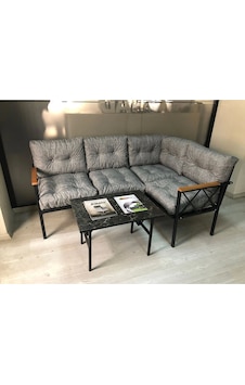 Miami Köşe Koltuk Takımı , 2+2 Balkon-bahçe-çay Seti-mutfak Köşesi Mermer Desen 70x50cm Sehpa Gri Miami Köşe Koltuk Takımı , 2+2 Balkon-bahçe-çay Seti-mutfak Köşesi Mermer Desen 70x50cm Sehpa Gri