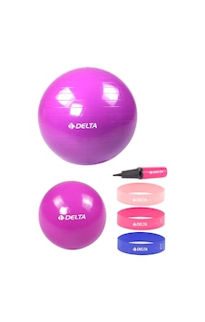 Delta- 55 cm-20 cm Pilates Topu 3'lü Squat Bandı Egzersiz Direnç Lastiği Pilates Topu Pompası Seti Delta- 55 cm-20 cm Pilates Topu 3'lü Squat Bandı Egzersiz Direnç Lastiği Pilates Topu Pompası Seti