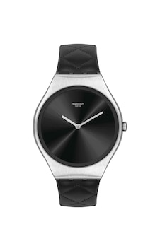 Swatch Black Quilted Bayan Kol Saati SYXS136