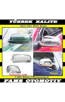 Seat Leon Krom Ayna Kapağı 2 Parça 1999-2003 Paslanmaz Çelik Seat Leon Krom Ayna Kapağı 2 Parça 1999-2003 Paslanmaz Çelik