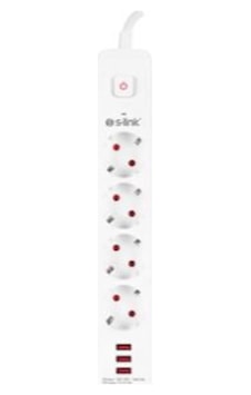 S-link Spg403u 1.5m 1.5mm 100 Yüzde Bakır 750 Joule 3 Usb 5v2.4a 4lü Anahtarlı Akım Korumalı Priz S-link Spg403u 1.5m 1.5mm 100 Yüzde Bakır 750 Joule 3 Usb 5v2.4a 4lü Anahtarlı Akım Korumalı Priz