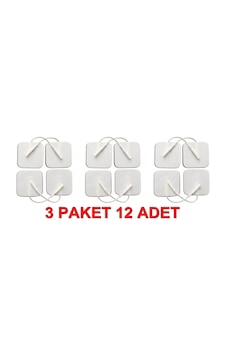 Geçmeli Soketli Tens Pedi Elektrod 5X5 3 Paket 12 Adet Geçmeli Soketli Tens Pedi Elektrod 5X5 3 Paket 12 Adet