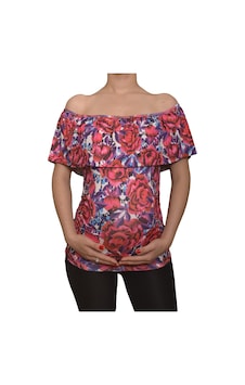 Luvmabelly Maternity 2510 Kayık Yaka Hamile Bluzu Çok Renkli Luvmabelly Maternity 2510 Kayık Yaka Hamile Bluzu Çok Renkli