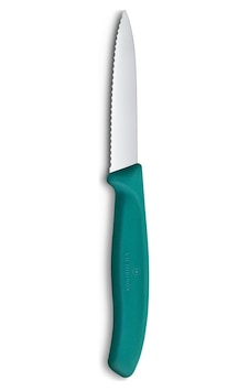 Victorinox 6.7634.C1 Swiss Classic 8 cm Tırtıklı Soyma Bıçağı Yeşil Victorinox 6.7634.C1 Swiss Classic 8 cm Tırtıklı Soyma Bıçağı Yeşil