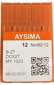 Aysıma Sanayi Tip Overlok Makinası İğnesi Dcx27 Nm80/12 Aysıma Sanayi Tip Overlok Makinası İğnesi Dcx27 Nm80/12