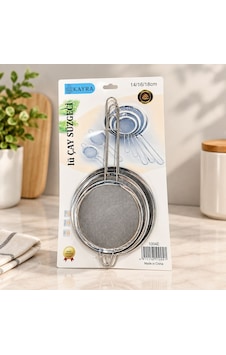 3 Parça Metal Süzgeç 14-16-18 Cm 3 Parça Metal Süzgeç 14-16-18 Cm