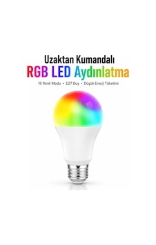 Buğz Kumanda Destekli Çok Renkli Akıllı Led Ampul - 4998 Diğer Buğz Kumanda Destekli Çok Renkli Akıllı Led Ampul - 4998 Diğer