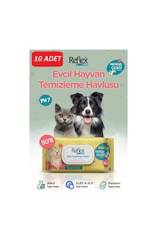 Reflex Care Evcil Hayvanlar İçin Çok Amaçlı Hijyenik Temizleme Havlusu 50'li - Nergis Çiçeği Kokulu 10 Paket Reflex Care Evcil Hayvanlar İçin Çok Amaçlı Hijyenik Temizleme Havlusu 50'li - Nergis Çiçeği Kokulu 10 Paket