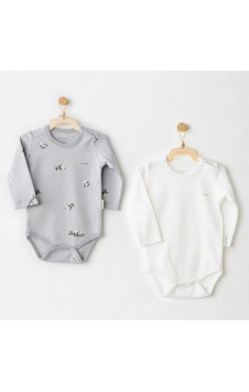 Andywawa 2'li Bebek Body Ac26036 Gri Andywawa 2'li Bebek Body Ac26036 Gri