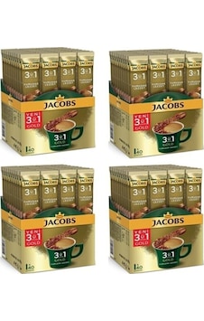 Jacobs 3'ü 1 Arada Gold Yumuşak Lezzet Kahve 4'lü 40 x 18 G