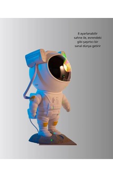 Uzaktan Kumandalı Astronot Yıldız Projeksiyon Lambası 8 Efektli Uzaktan Kumandalı Astronot Yıldız Projeksiyon Lambası 8 Efektli