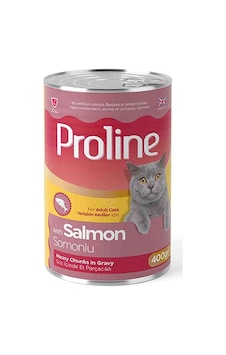 Proline Somon Etli Sos İçinde Gravy Yetişkin Kedi Konservesi 400 G Proline Somon Etli Sos İçinde Gravy Yetişkin Kedi Konservesi 400 G