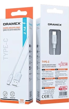 Dramex D21TK 2.1a Type-c Şarj Ve Data Kablosu Dramex D21TK 2.1a Type-c Şarj Ve Data Kablosu