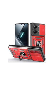 Xiaomi Poco X8 Pro Max İle Uyumlu Kılıf Magnetik Standlı Kamera Korumalı Sürgülü Kapak Kırmızı Xiaomi Poco X8 Pro Max İle Uyumlu Kılıf Magnetik Standlı Kamera Korumalı Sürgülü Kapak Kırmızı