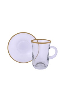 Lıvıano Kulplu Çay Takımı 12 Parça Gold 01 Altın Lıvıano Kulplu Çay Takımı 12 Parça Gold 01 Altın