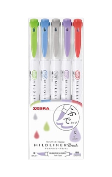 Zebra Mildliner Brush Pen Kalem Seti Wft8-5c-nc