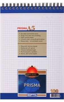 Gıpta Pırısma A5 Sipralli Bloknot 100 Yp Kareli Gıpta Pırısma A5 Sipralli Bloknot 100 Yp Kareli