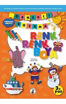 Örnekli Boyama - Renk Renk Boya 3+ Yaş- Misket Kitap