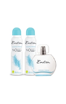 Emotion Ocean Fresh Kadın Parfüm EDT 50 ML + Ocean Fresh Kadın Sprey Deodorant 2 x 150 ML Emotion Ocean Fresh Kadın Parfüm EDT 50 ML + Ocean Fresh Kadın Sprey Deodorant 2 x 150 ML