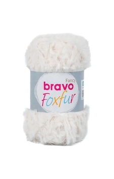 Bravo Foxfur Renk:2 Beyaz Lot:002 100 Gram Peluş İp Bravo Foxfur Renk:2 Beyaz Lot:002 100 Gram Peluş İp