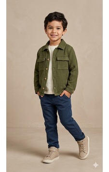 Nanica Kids Erkek Çocuk Müslin Uzun Kollu Gömlek Nc-126106 Yeşil Nanica Kids Erkek Çocuk Müslin Uzun Kollu Gömlek Nc-126106 Yeşil