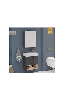 Berlin 50 Cm Antrasit Banyo Dolabı Antrasit